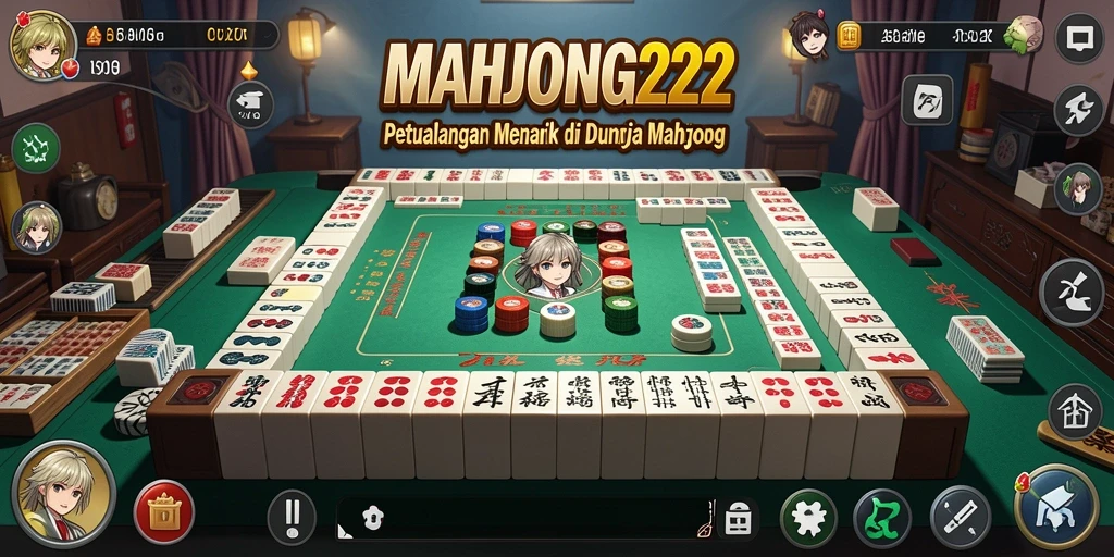 Screenshot utama MAHJONG222 menampilkan karakter Anime yang memikat dan gameplay Mahjong yang seru.