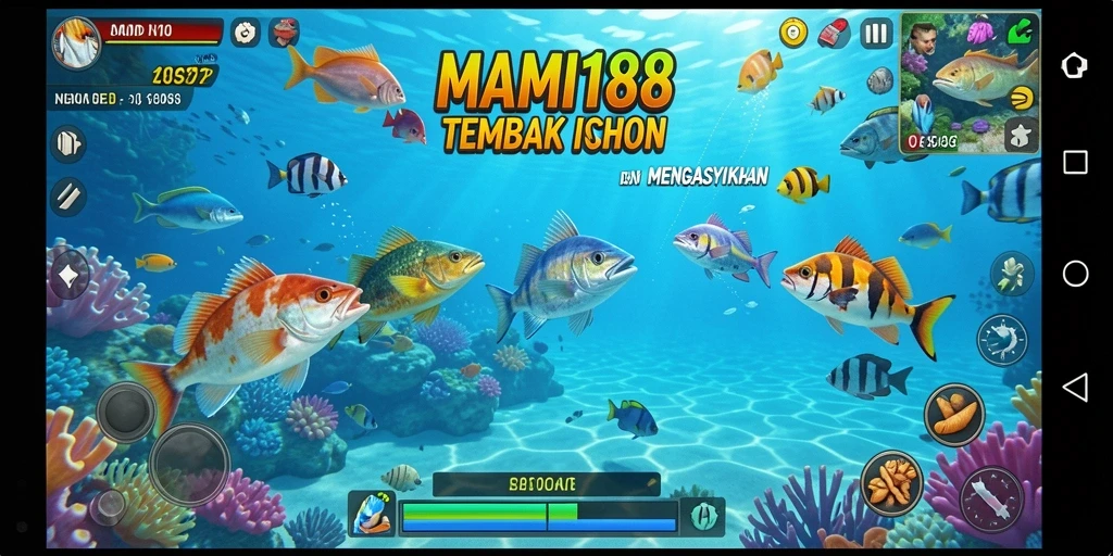 Screenshot MAMI188 menampilkan gameplay Tembak Ikan yang seru.