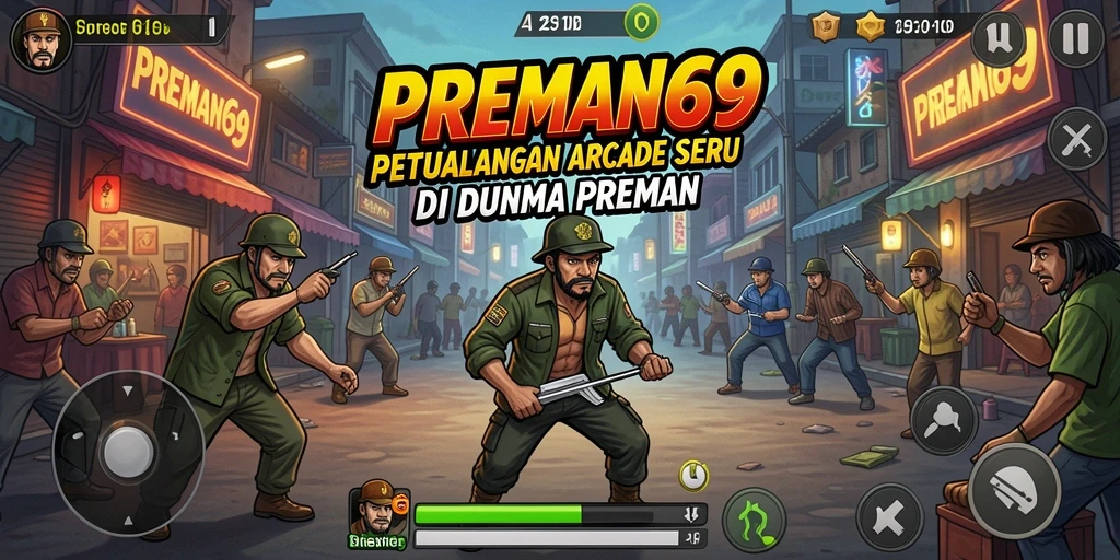 Screenshot PREMAN69 menampilkan aksi mendebarkan dalam gameplay arcade.