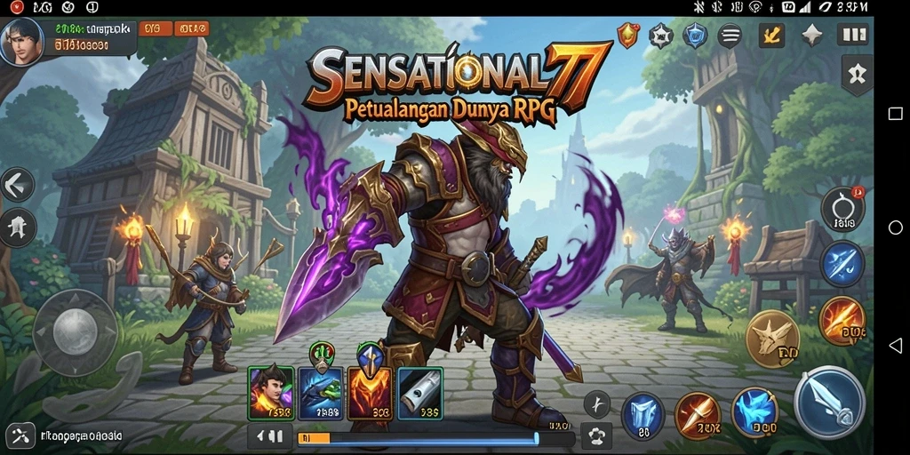 Screenshot gameplay SENSATIONAL77 menunjukkan aksi pertarungan yang mendebarkan.