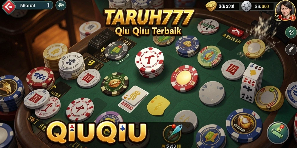 Screenshot utama TARUH777 menampilkan aksi seru permainan QiuQiu.